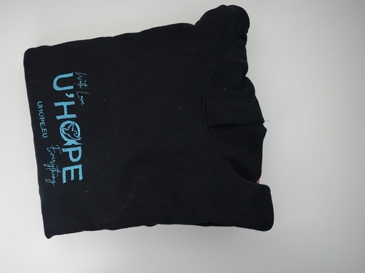 Hoodie noir brodé U'Hope